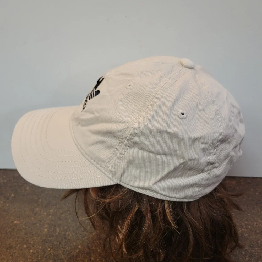 Adidas Baseball Cap Mens One Size White 3 Stripes Embroidered Logo Strapback Hat